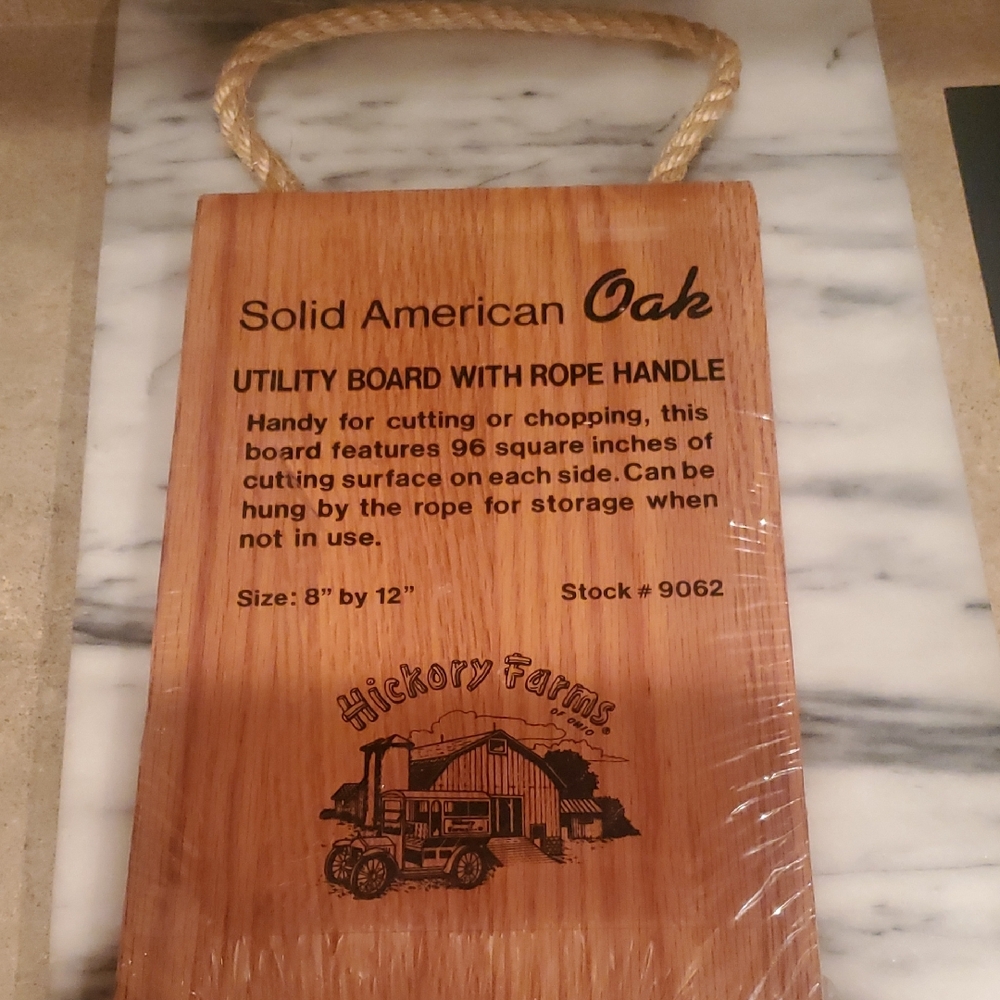 Solid American Oak Utility Board with Rope Handle